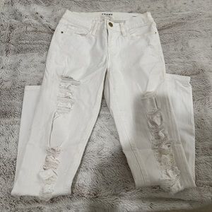 Frame Denim white skinny jeans size 26